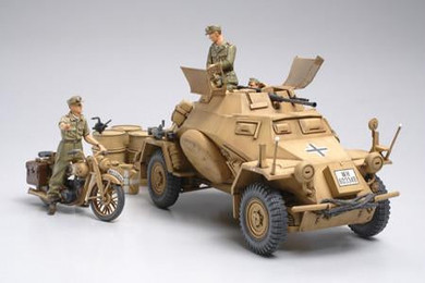 Tamiya 1/35 SdKfz 222 w/DKW Motorcycle N African Campaign Kit