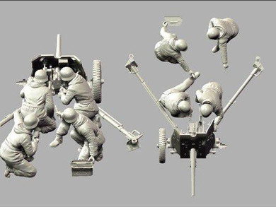 Zvezda 1/35 German Anti-Tank Pak 36 Gun w/4 Crew Kit
