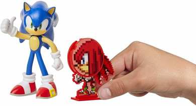 Sonic The Hedgehog Sonic 4" Bendable Action Figure by Jakks Pacific knuckles NEW