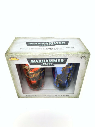 Warhammer 40k Pint Glasses (set Of 2),16-Oz- Games Workshop