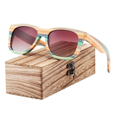 Colourful Zebra Wood Sunglasses