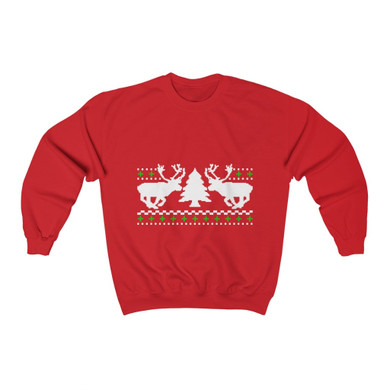 Reindeer Christmas Design Crewneck Sweatshirt