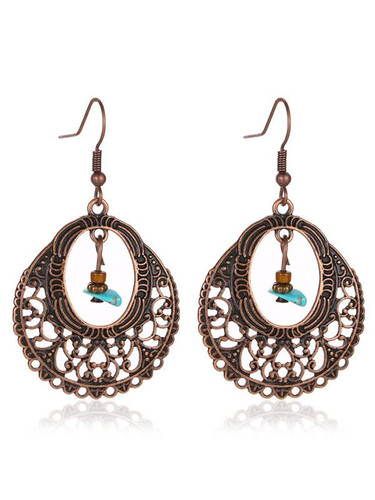 Vintage Hollow Carved Pattern Earrings