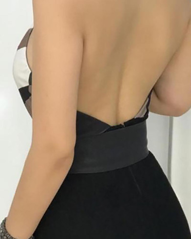 Geo Print Open Back Bodycon Dress