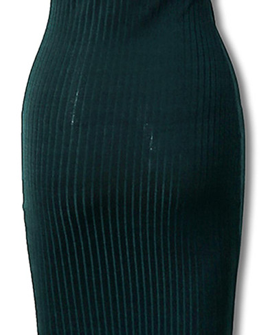 One Shoulder Ribbed Bodycon Dress