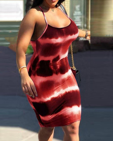 Tie Dye Bodycon Cami Dress