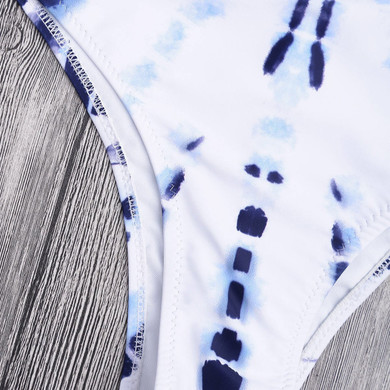 White - Colored Ladies' Triangle Swimsuit