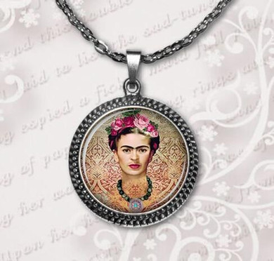 2017 Real Limited Zi Women Bohemia Maxi Necklaces Collier Collares Frida Kahlo Necklace Jewelry Art Pendant Charm HZ1