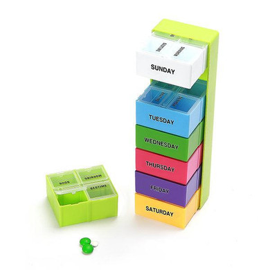 7 Days Pill Box Organizer Portable Weekly Travel Medicine Storage Case