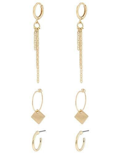 Accessorize Hoop Hoop Earrings for Girls (Golden) (MN-58196981001)