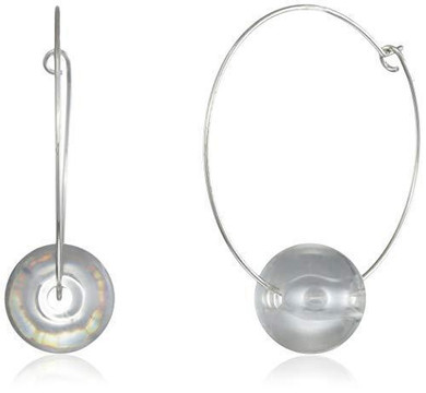 Accessorize Hoop Hoop Earrings for Girls (Silver) (MN-58186012001)