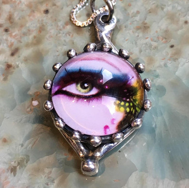 Eye necklace, Eye pendant, Evil eye jewelry, Layering Necklace, simple necklace, sterling silver necklace, funky necklace - The look N2077 Eye necklace, Eye pendant, Evil eye jewelry, Layering Necklace, simple necklace, sterling silver necklace, funky necklace - The look N2077