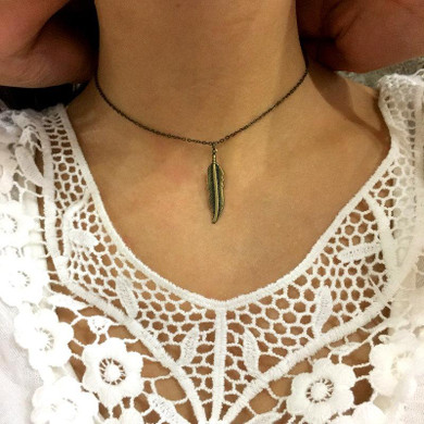 Feather necklace, Minimalist necklace, dainty pendant necklace, charm necklace, Layering Necklace, Gift for her, brass feather - AFN 102 Feather necklace, Minimalist necklace, dainty pendant necklace, charm necklace, Layering Necklace, Gift for her, brass feather - AFN 102