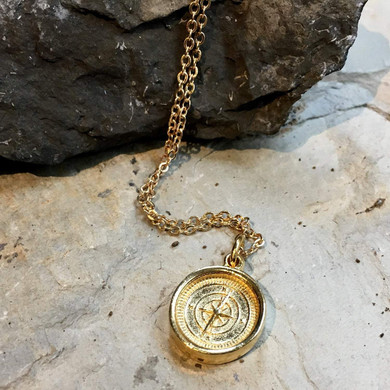Gold Compass necklace, Minimalist Gold necklace, Dainty compass pendant, Layering Necklace, casual necklace, Gift for her, casual - AFN 115 Gold Compass necklace, Minimalist Gold necklace, Dainty compass pendant, Layering Necklace, casual necklace, Gift for her, casual - AFN 115