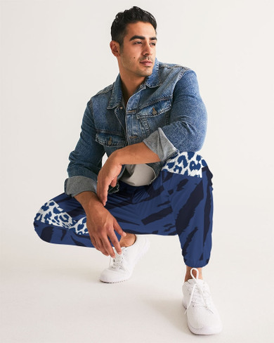 Blue Animal Fur Texture Masculine Track Pants
