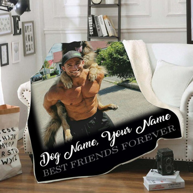 FOREVER BEST FRIENDS DOG 1 PERSONALIZED BLANKET