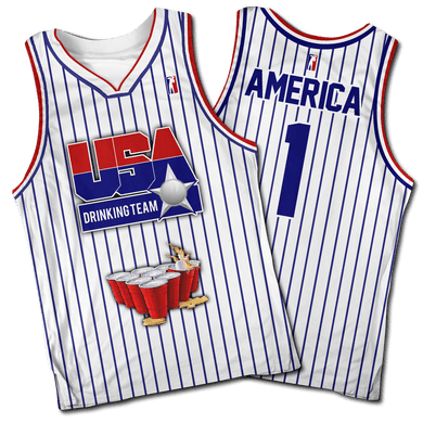 USA Drinking Team Basketball #1 Jersey
