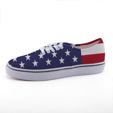 American Flag Beach Low Top Shoes American Flag Beach Low Top Shoes