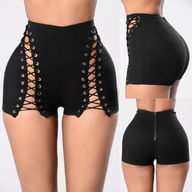Side Piece Lace up Shorts
