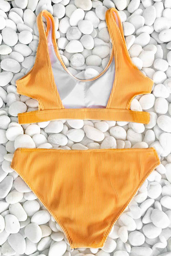 Hollow Out Low Waist Bikini Set