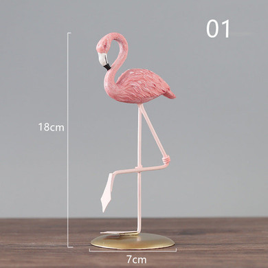 Nordic Pink Flamingo Figure Home Decor Resin Decorative Flamingo Ornament Living Room Office Garden Home Decoration Accessories