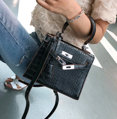 Designer Alligator Embossed Handbag