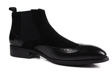 Luxury Italian Suede Leather Chelsea Boots
