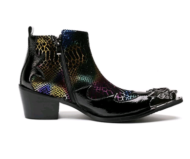 Genuine Leather Dragon Chelsea Boots