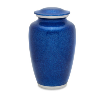 Simple Blue Pearl Cremation Urn