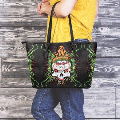 Sugar Skull Fire Large Tote