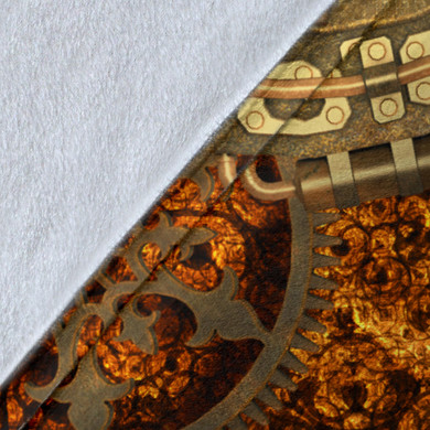 Steampunk Bronze Clock II Throw Blanket