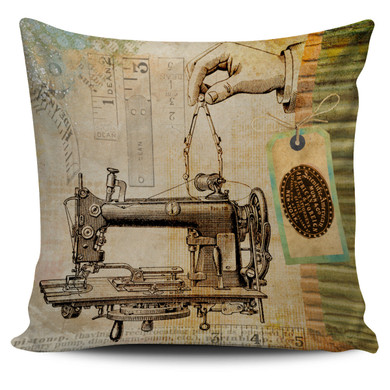 Steampunk Sewing Pillow Cover