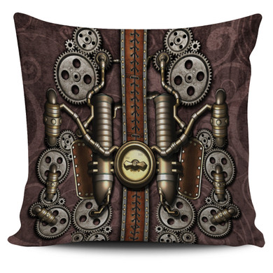 Steampunk Pipe Pillow Cover