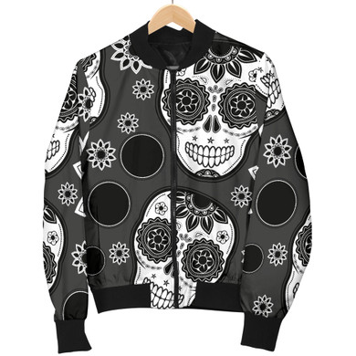 Black Skull Women's Bomber Jacket