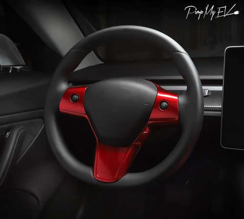 ABS Steering Wheel Fascia for Tesla Model 3 (2 colors)