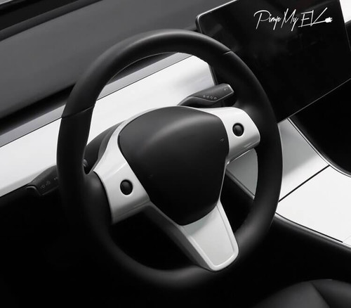 ABS Steering Wheel Fascia for Tesla Model 3 (2 colors)