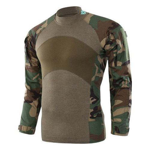 Men's Flag Camouflage Tactical Training T-shirt Army Combat Male Long Sleeve Military Outdoor Camping Hiking Hunting Clothes