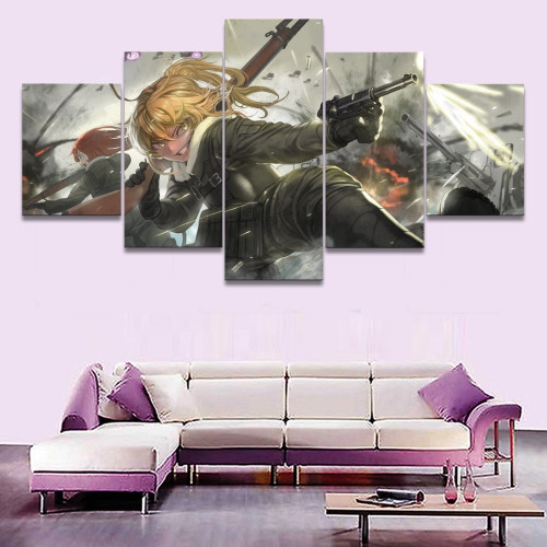 5 Piece Tanya von Degurechaff Wall Art