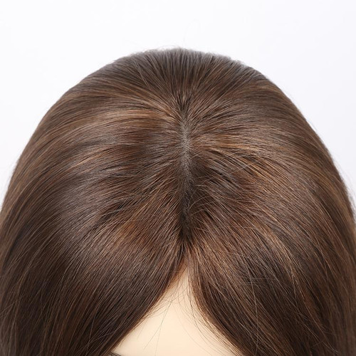 Cheap Real Realistic European Sheitel Human Hair Wigs For White Women Wavy 20inch
