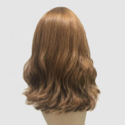 Lightest Brown Jewish Wig Toppers European Human Hair Sheitels Silk Base Wig For Sale