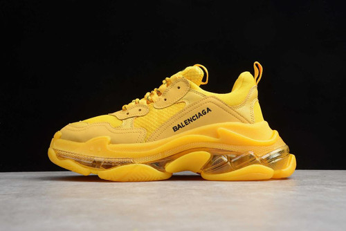 TRIPLE S CLEAR SOLE SNEAKER - Yellow