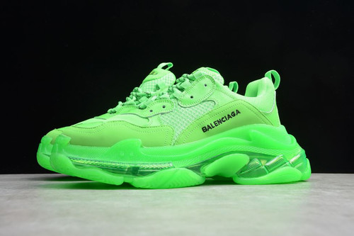 TRIPLE S CLEAR SOLE SNEAKER - Neon Green