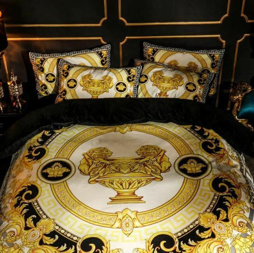 V.E.R.S.A.C.E Bedding Set Duvet Cover Bed Sheet Pillowcase Palace Luxury Velvet