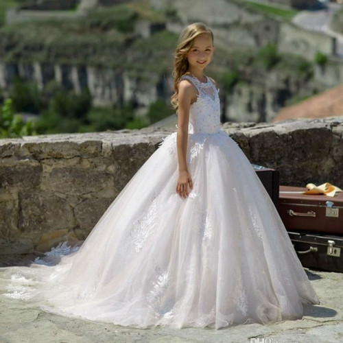 Flower Girls Dress for Wedding Kids Pageant Dress First Holy Communion Dress