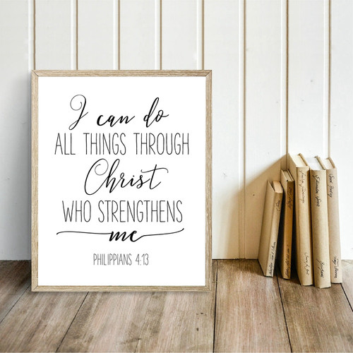 Bible Verse Nursery Wall Art Canvas