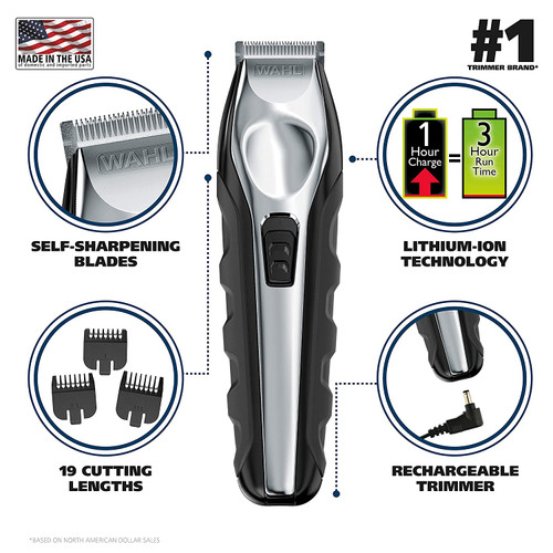 Hair Clippers with 13 Guide Combs for Easy Trimming, Detailing & Grooming