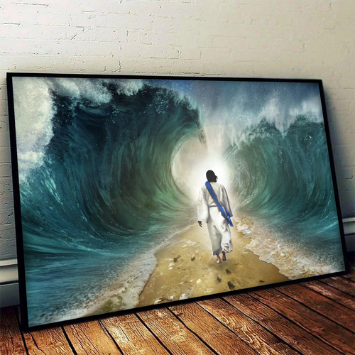 Jesus Poster God Crossing The Red Sea Christian Decor Poster Wall Art Room Decoration