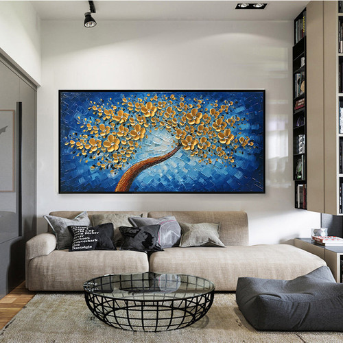 Large 3D canvas painting in the living room bedroom restaurant interior decoration picture wall art hand painted oil painting