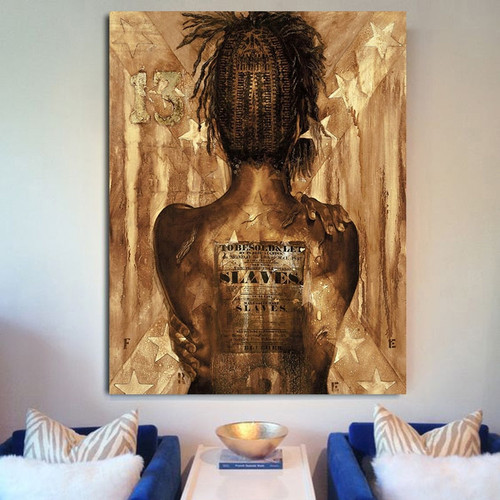 Golden Back Wall Art Picture Modern Home Decor Poster And Prints Picture For Living Room