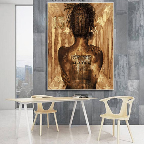 Golden Back Wall Art Picture Modern Home Decor Poster And Prints Picture For Living Room